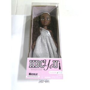 HBCYoU Nicole Homecoming Queen 18 Inch Doll Silver Gown NIB Purpose Toys